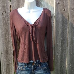 Ann Taylor Loft Top in Chocolate Brown